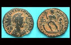 Valentinian II, Æ2, Roman Glory reverse, Cyzicus, Rare!